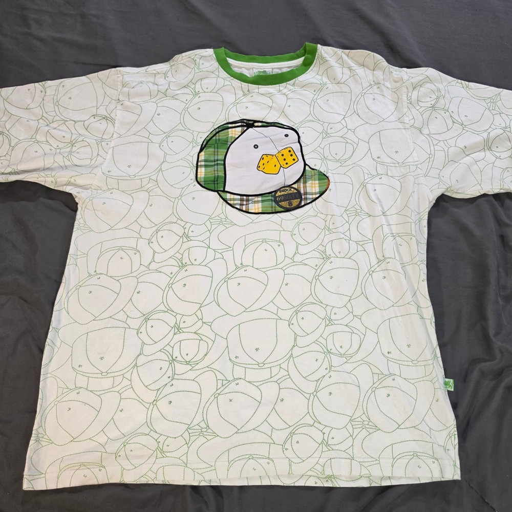 Official Pudgy Penguins Shirt 2XL Ringer AOP Web3 NFT Tee Fuzzy Dice Flat Cap